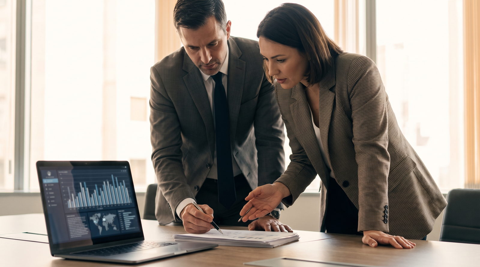 Indonesian company adviser comparing corporate documents with an OSS licensing record