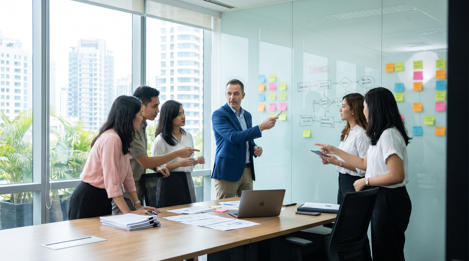 Consultants mapping business activities before choosing an Indonesian KBLI code