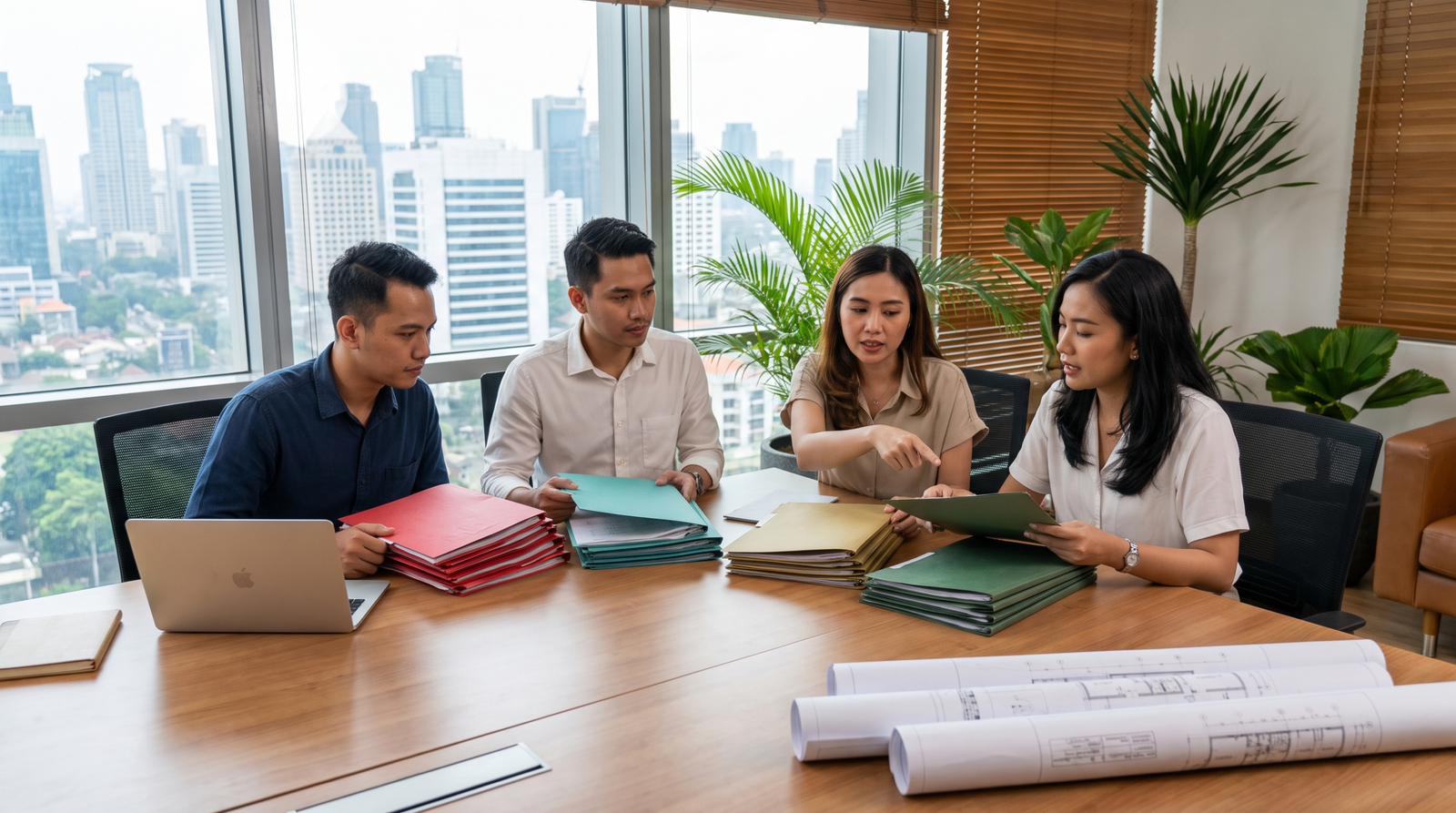 Compliance team reviewing four risk tiers for Indonesian business licensing