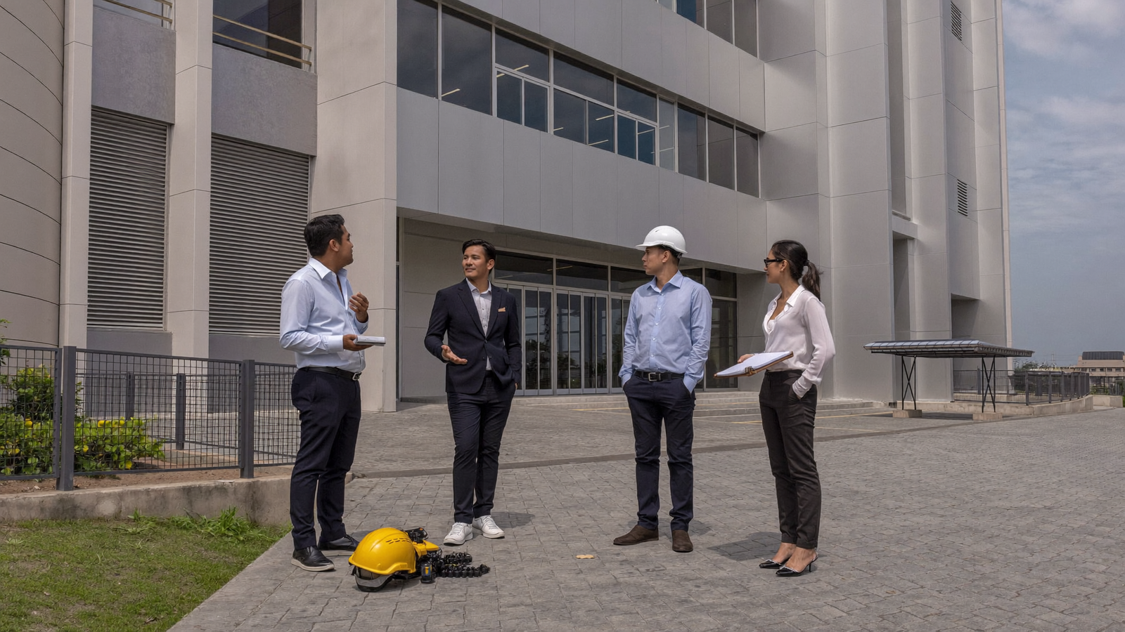 Foreign company team assessing an Indonesian business location before licensing