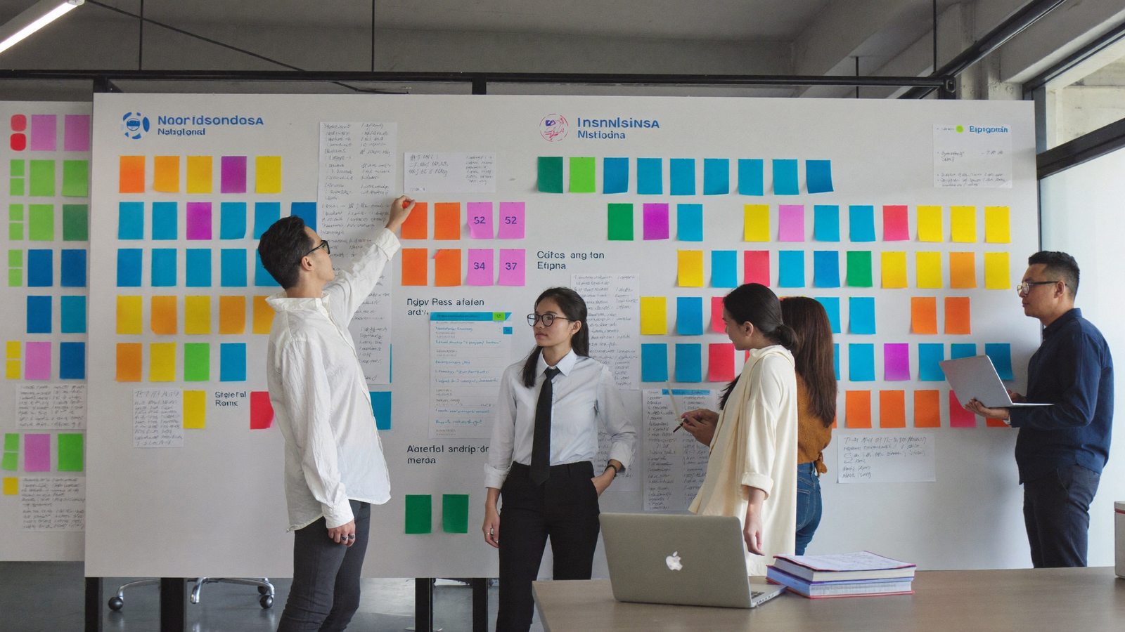 Project team coordinating an operational market entry process in Indonesia