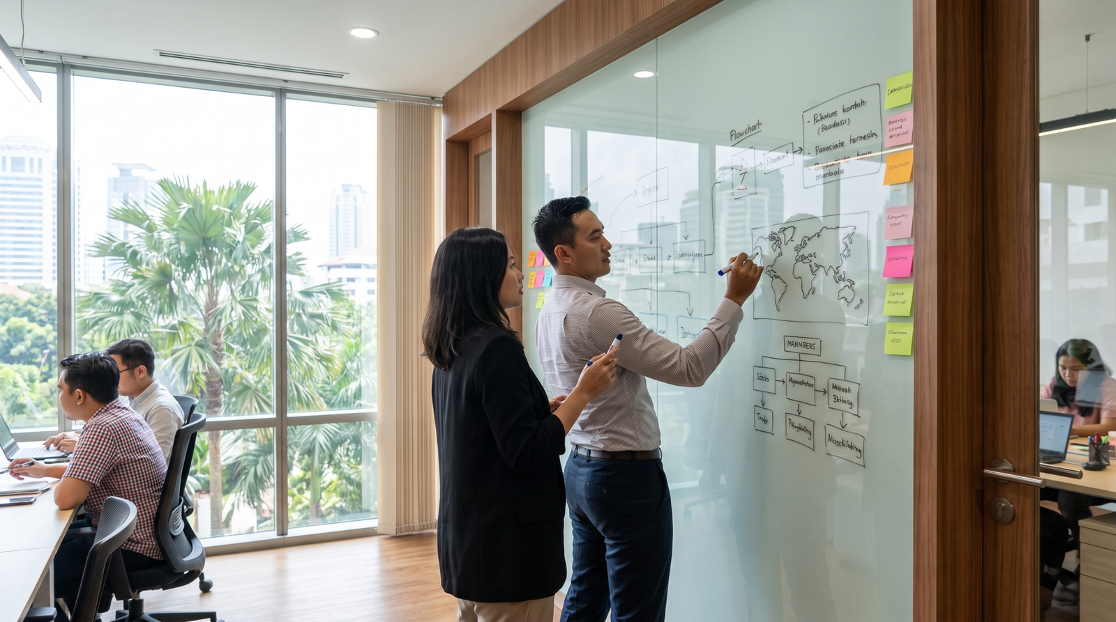 Business leaders mapping an OSS risk-based licensing route in Indonesia