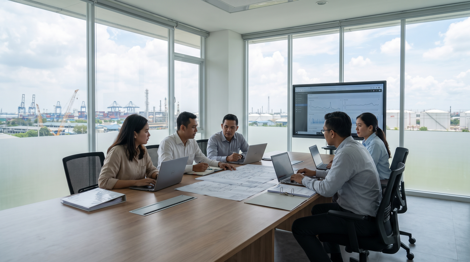 Foreign company team checking licenses, facilities and supporting approvals before launching a changed business activity in Indonesia
