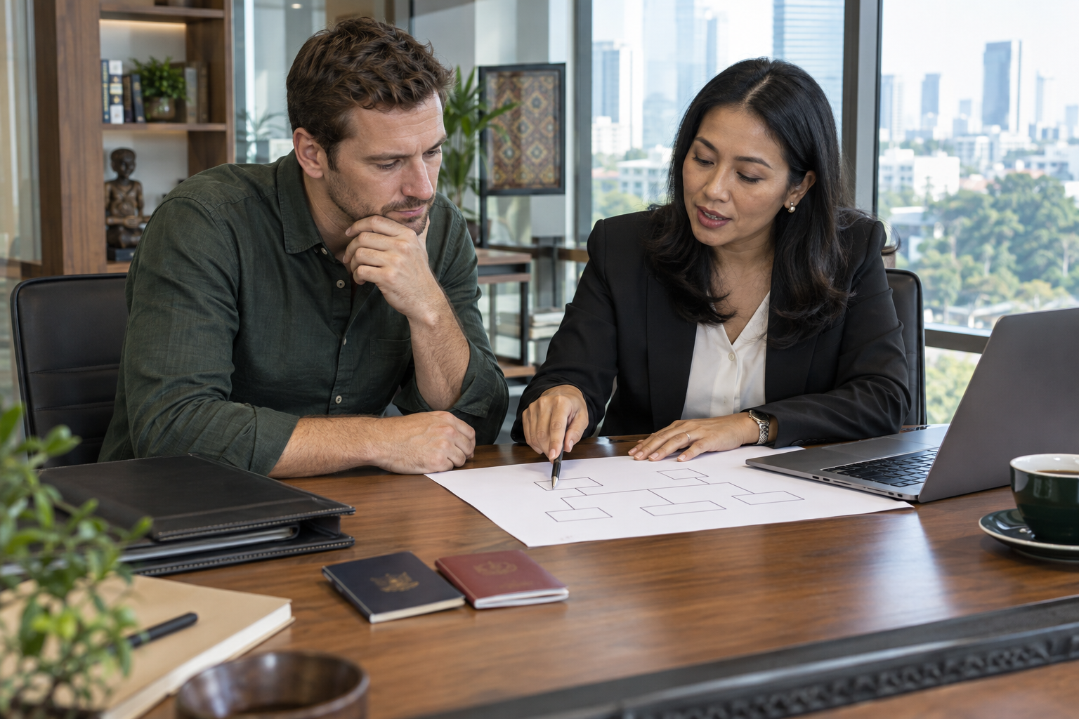 Finance and operations team reviewing an Indonesia company compliance calendar